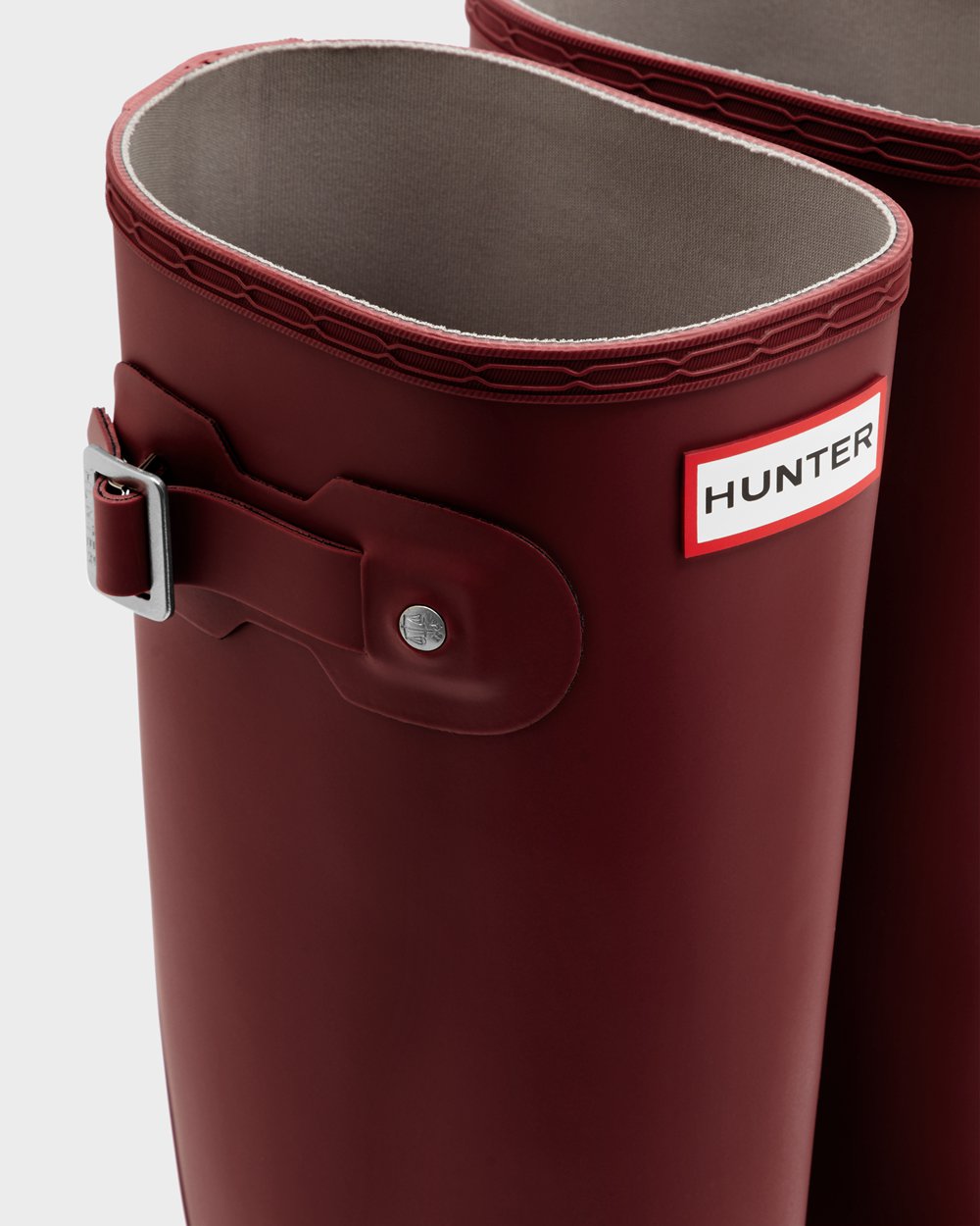 Hoge Regenlaarzen Dames - Hunter Original - Grijs Rood - 18XQASJUG